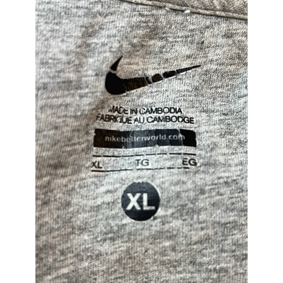 Nike Hoodie Men XL White Blue Distressed Logo Athletic Pullover Fleece Sports - Picture 9 of 11